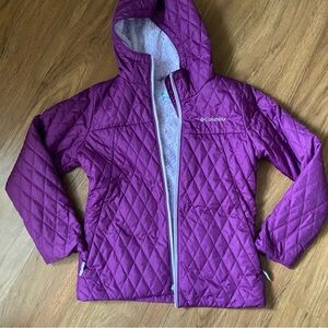 Girls Columbia Fur purple jacket